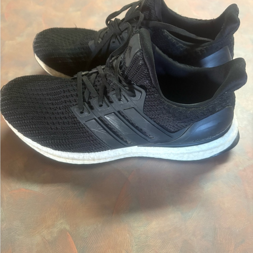 Adidas Men's Black and White Athletic Shoes
